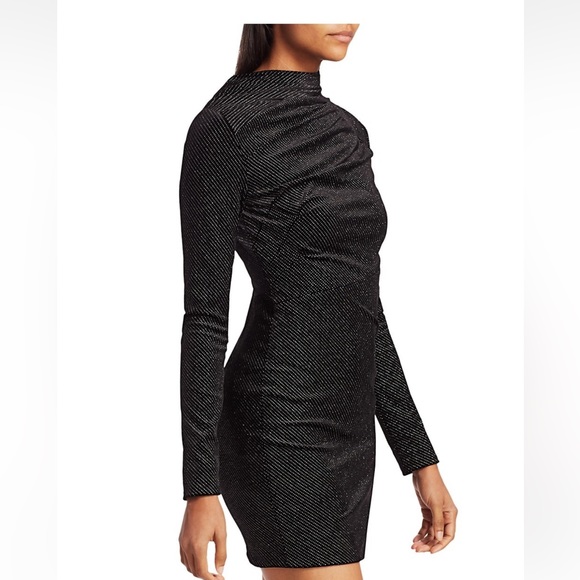 RTA Angel Dust Metallic Velvet Bodycon Dress - Picture 3 of 11